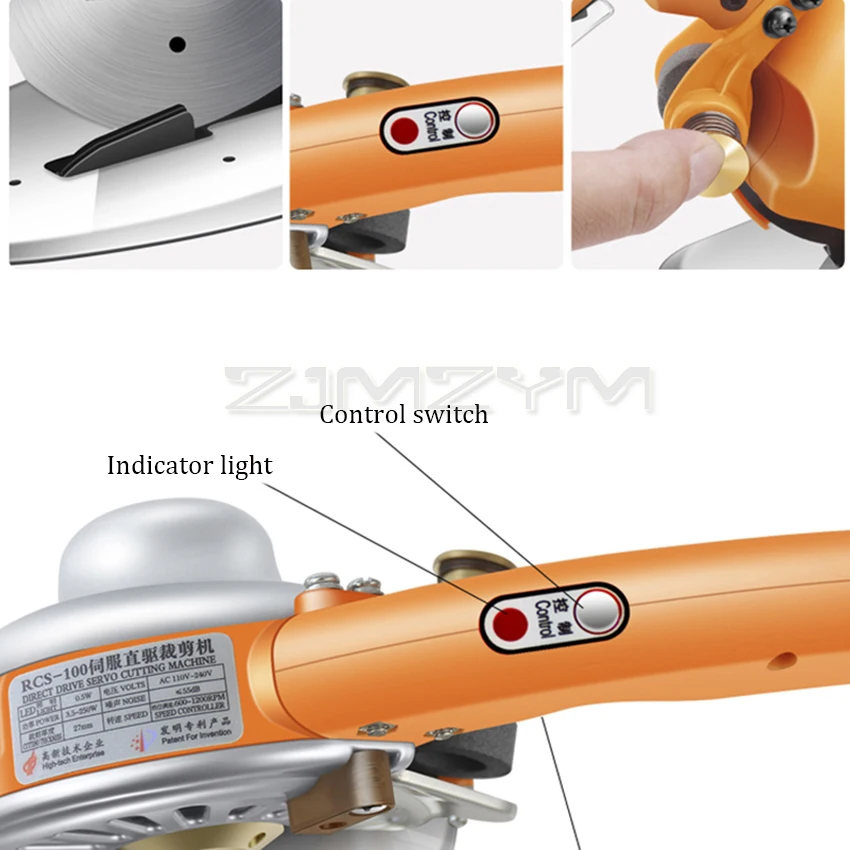 Imagem -04 - Tesouras Elétricas Handheld Industriais Lâmina Redonda Máquina de Pano de Corte Servo Silencioso Movimentação Direta Faca 110v220v