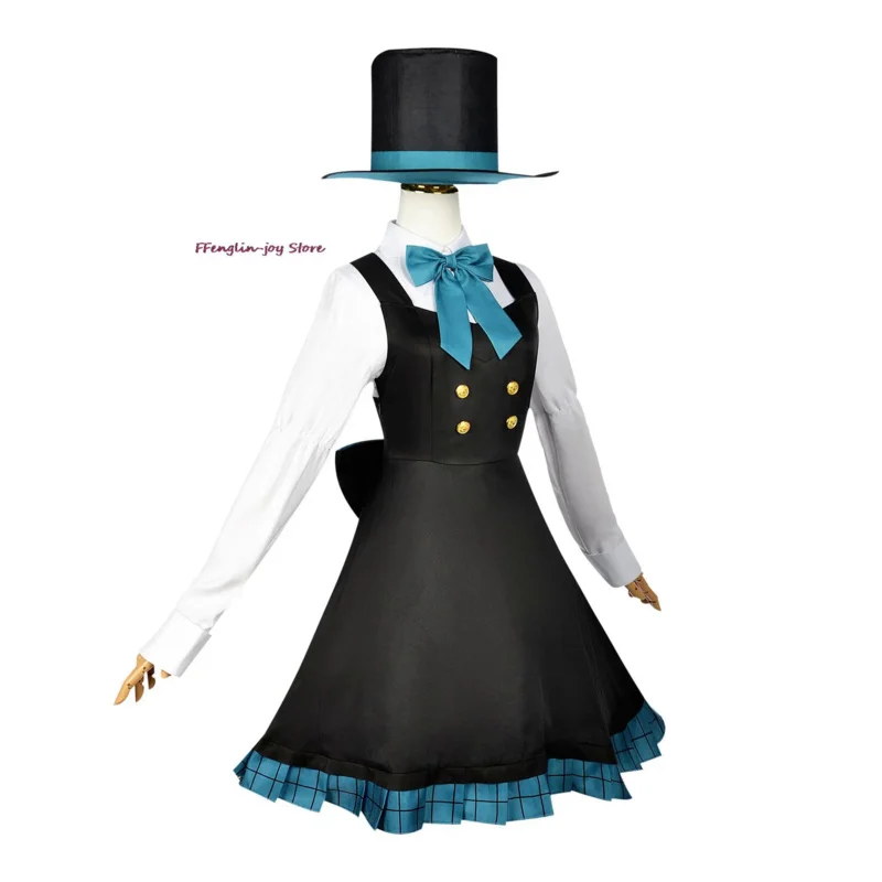 Disfraz de Anime Genshin Impact para hombre y mujer, conjunto de peluca y sombrero, uniforme Lyney para fiesta de Halloween