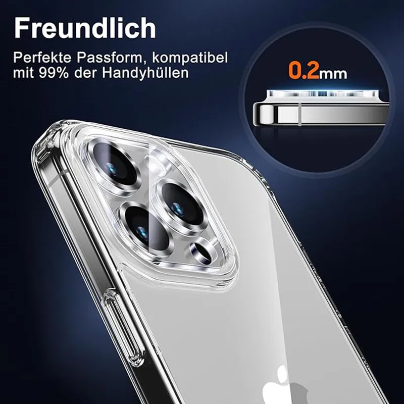 5Pcs Camera Lens Protector for IPhone 15 11 12 13 14 Pro Max 13 Mini Lens Protective Glass for IPhone 14 15 Plus Tempered Glass