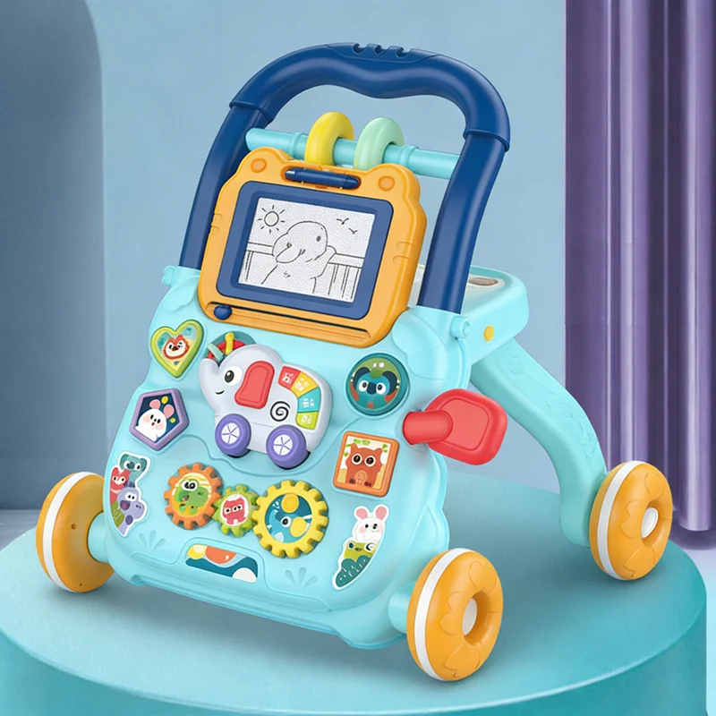 

Baby Walker Multifunctional Standing Children's Walker Early Educational Toddler Push Walker Anti-Tip Over Learning Walking Toys