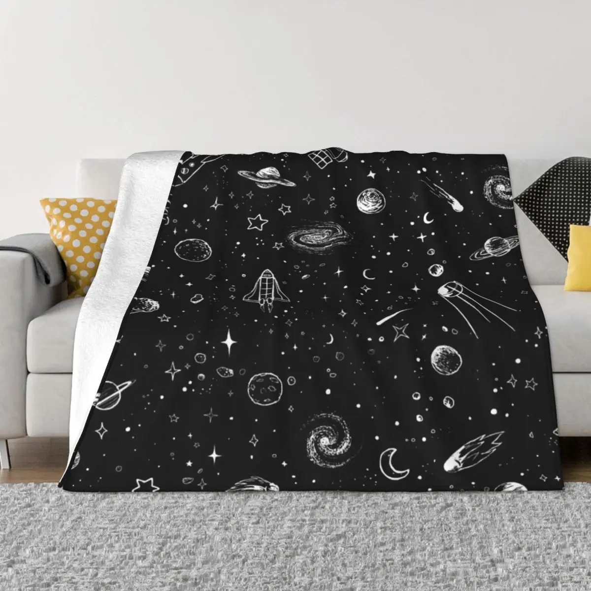 Space Anime Blanket Quilt For Bed Thin Wadding Blanket Throw Blanket