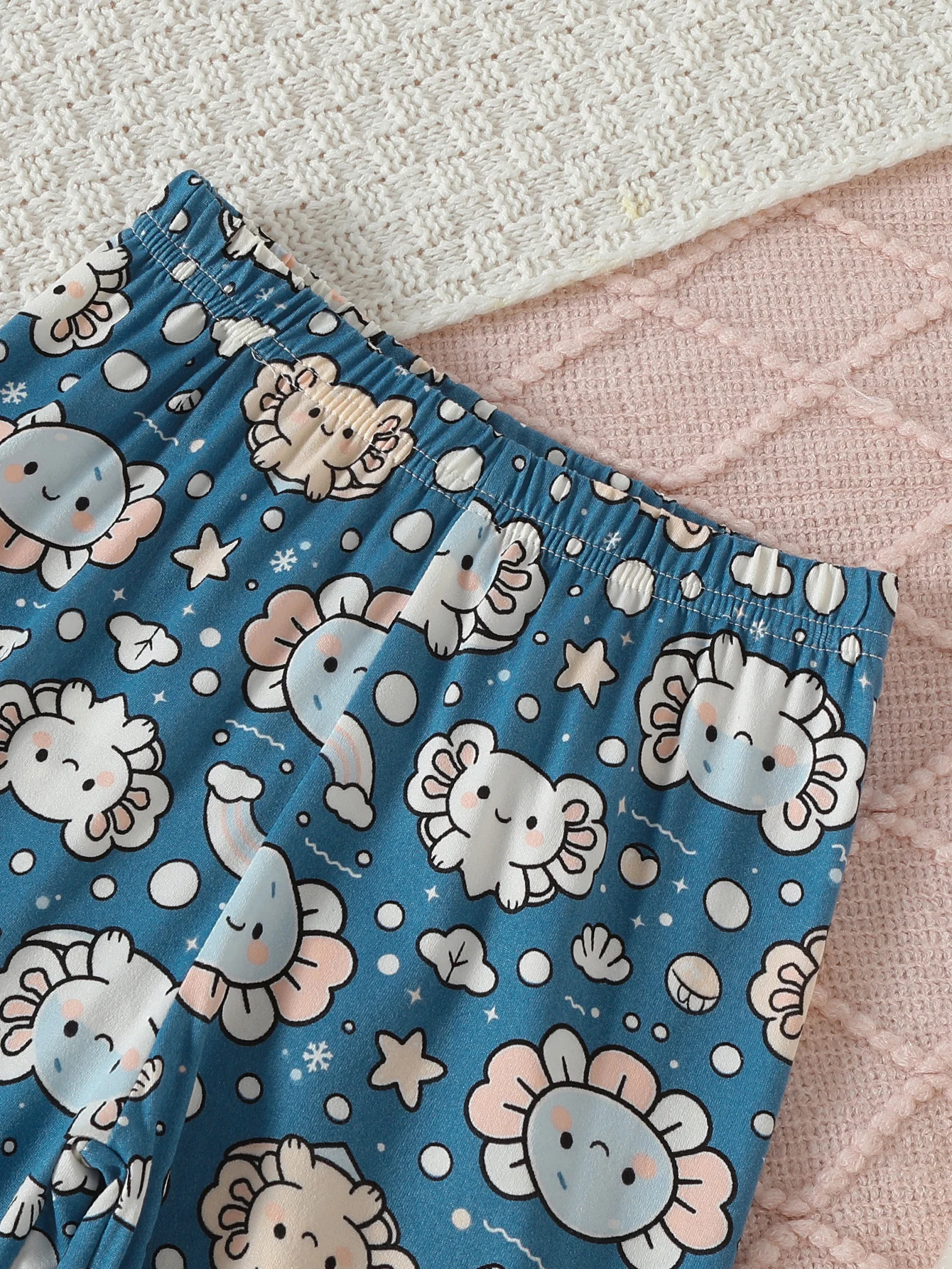 2-teiliger Kinder-Herbstanzug mit süßem Meerjungfrauen-Print, lässiger, warmer Anzug für Jungen und Mädchen, bequeme Hauskleidung, langärmelige Hose – Detail 19