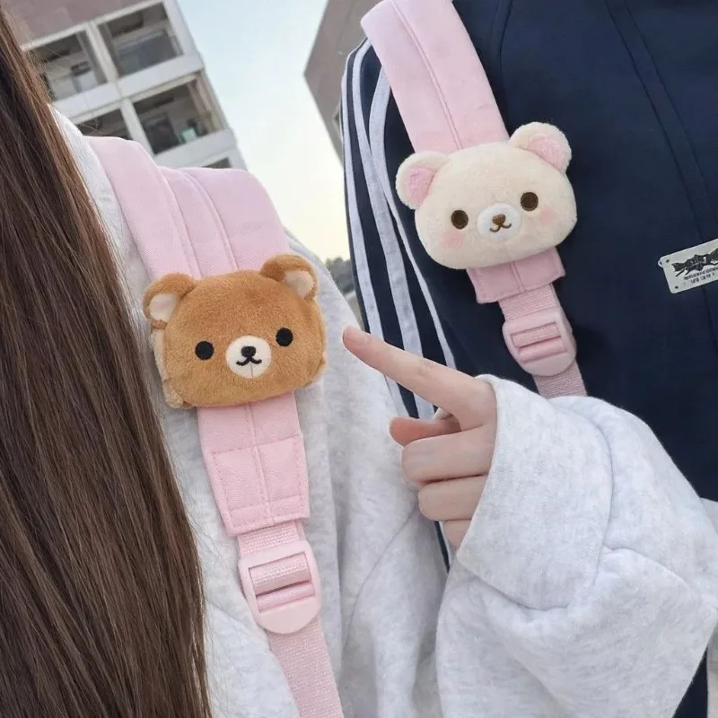 Soft Rilakkuma Plush Doll Bag Hanging Ornament Cute Cartoon Bear Keychain Backpack Decor Accessory Birthday Friendship Gift view 6
