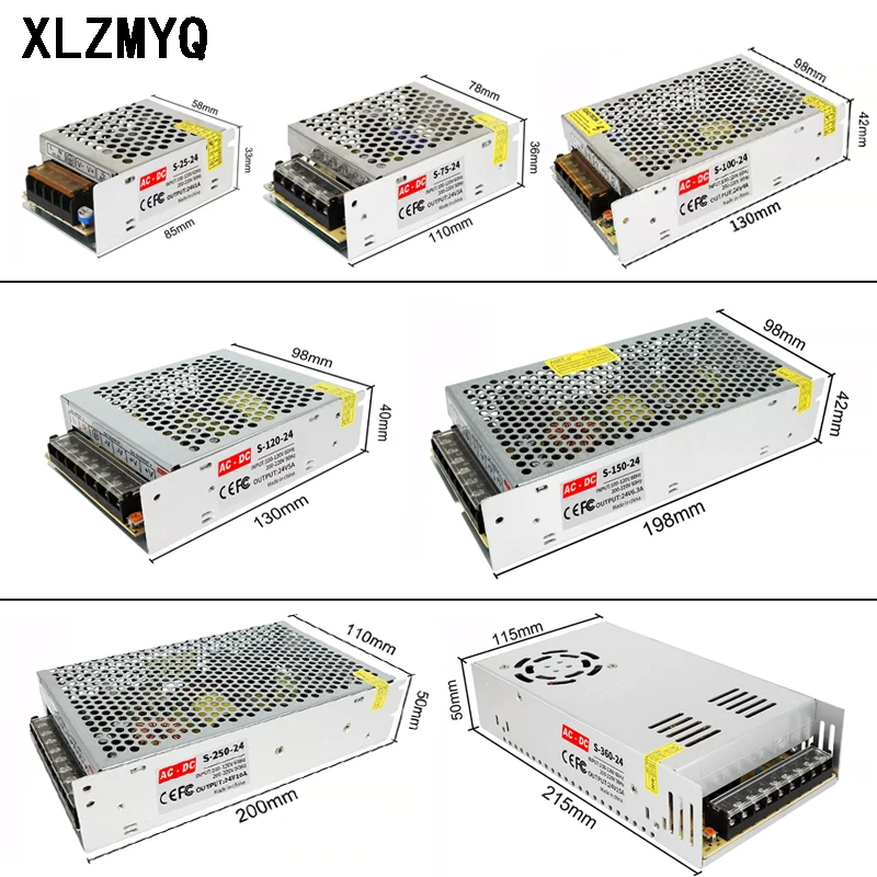 24V 1A 2A 3A 4A 5A 8A 10A Switching Power Supply Source Transformers AC 220V To DC 24V LED SMPS Power Supply For LED Strip CCTV