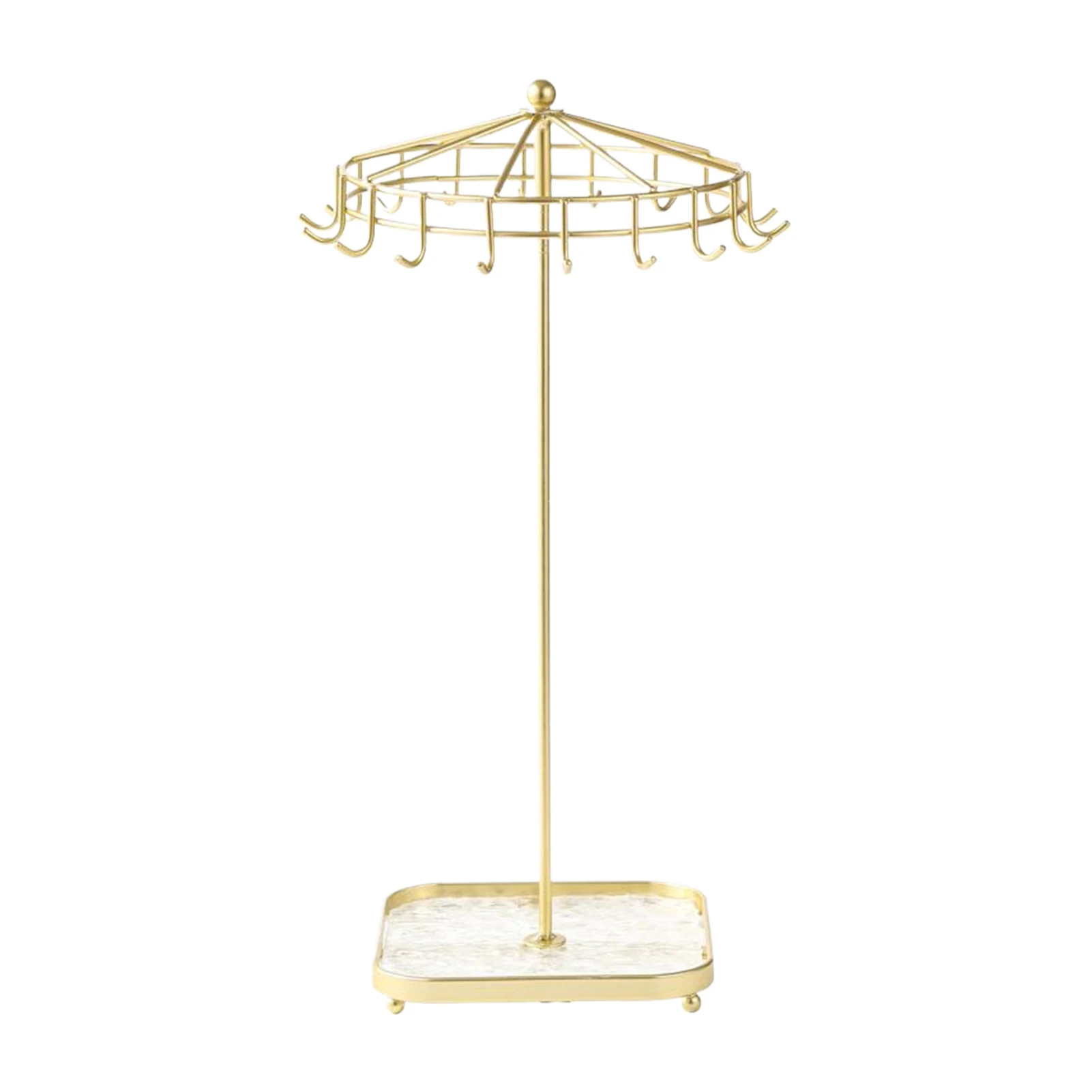 

23 крючка для ювелирных изделий большой емкости — модный настольный органайзер для ожерелья и сережек, вращающийся держатель для дисплея