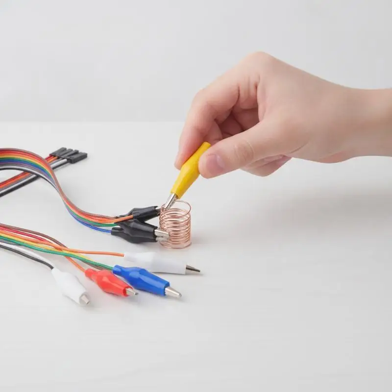 10-pin Female/Male To Alligator Clip Cable, Experimental And Test Lead, 2.54mm Rehearsal Cable