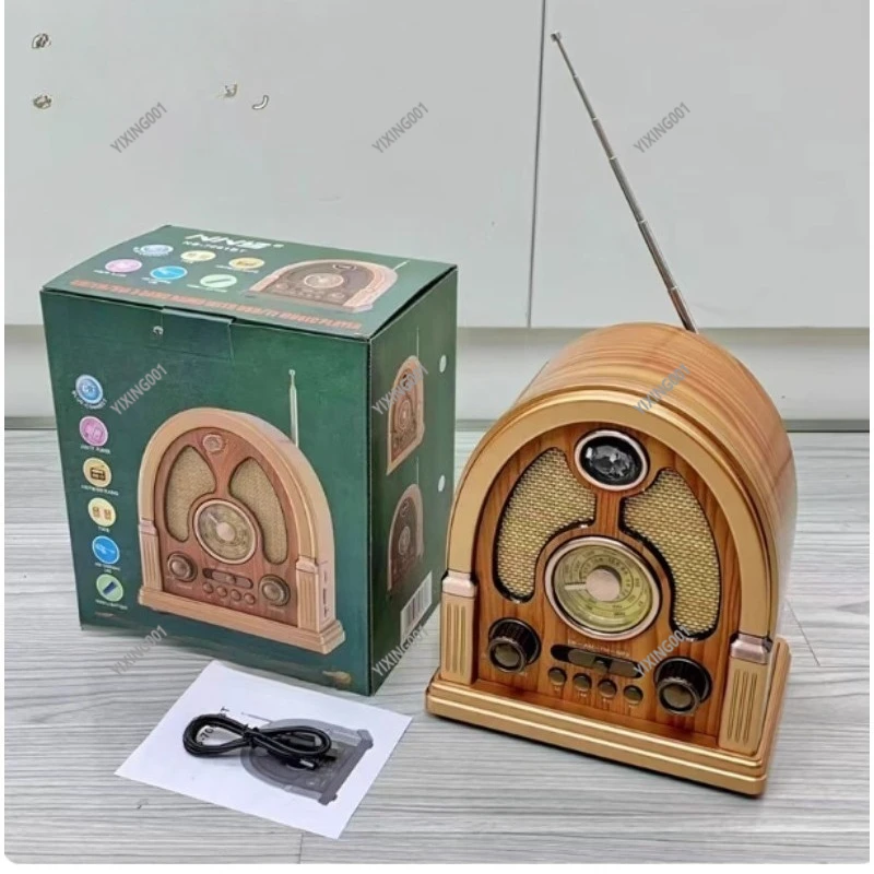 Desktop Retro Bluetooth Speaker USB Card Portable Radio Player