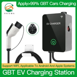 ISIGMA China Cars 16A 32A 3 Phase 22kw Electric Vehicle Charging Station EVSE Wallbox With GBT Level 2 With APP WIFI Smart EV