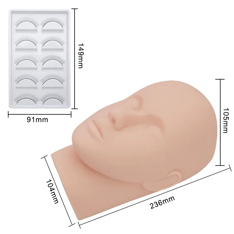 Praktyka głowa manekina do treningu przedłużania rzęs fałszywe przedłużanie rzęs głowa manekina przedłużanie rzęs zestaw powiek