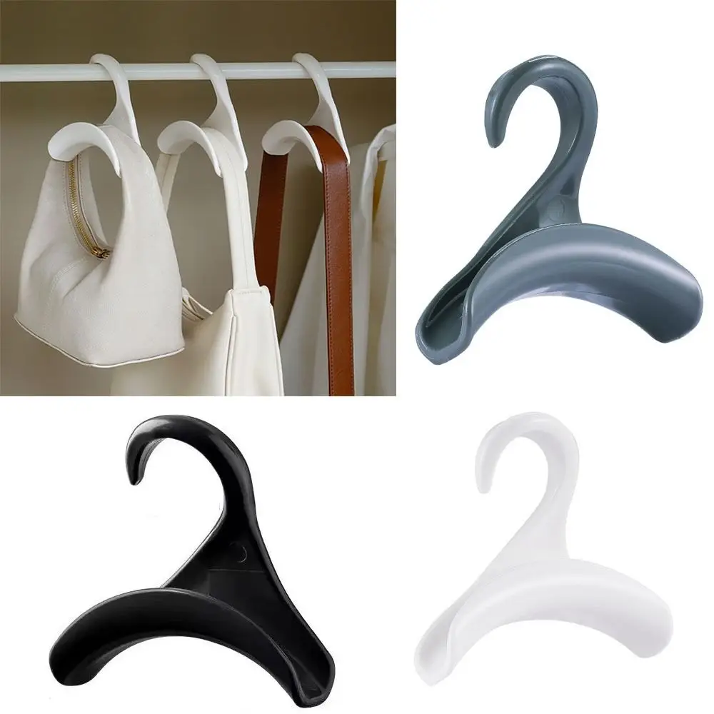 Portable Plastic Hanging Storage Rack Closet Rod Anti-Damage Purse Handbag Hanger Hooks Hanger Hook Wardrobe