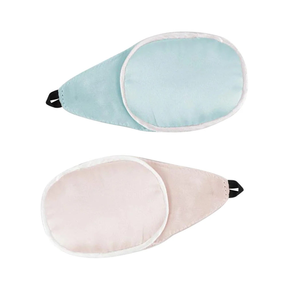 

2pcs Single Eye Patches Silk Eye Mask For Adults Amblyopia Correction Strabismus Protective Cover Portable Lightweight