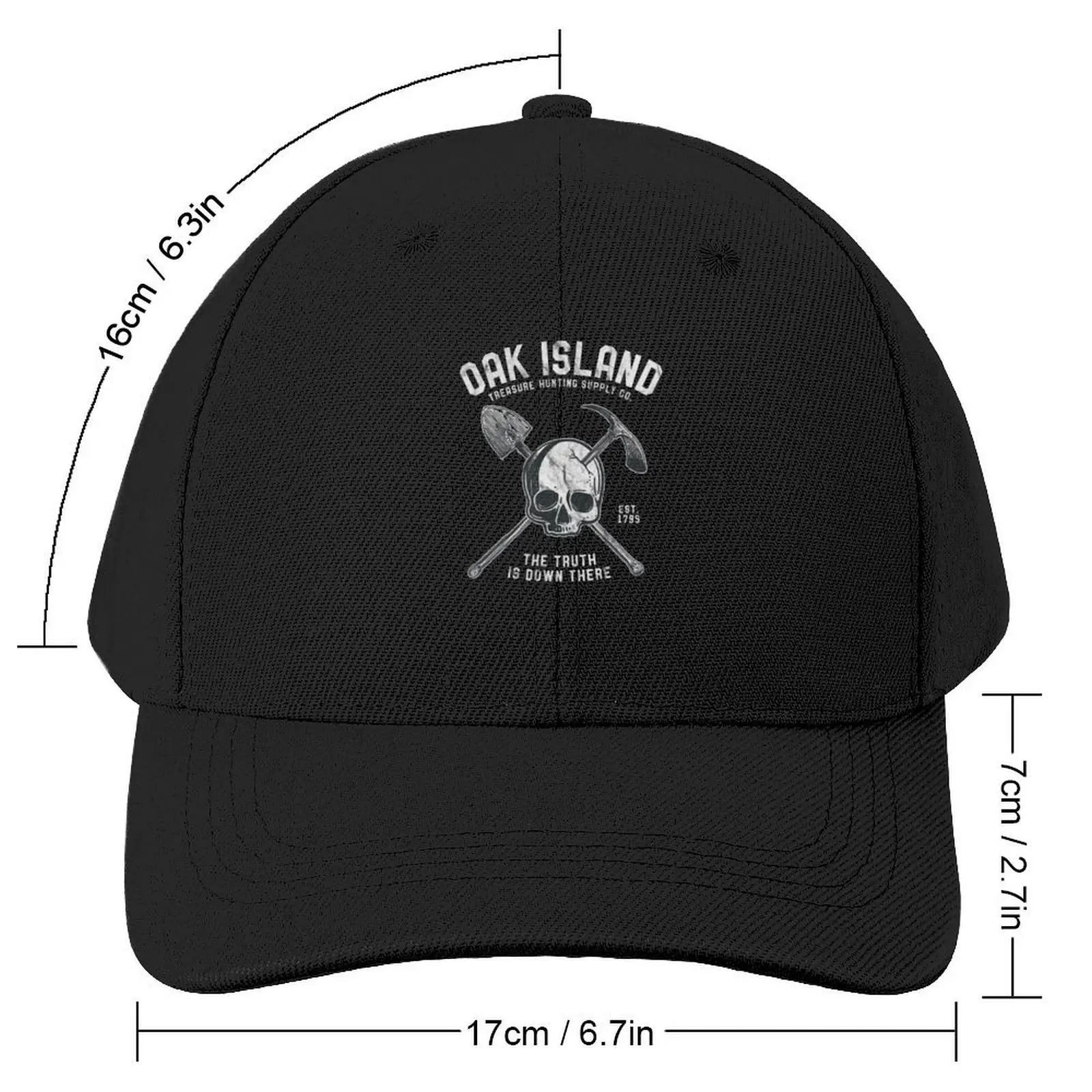 Oak Island Vintage Skull Templar Treasure Hunting Baseball Cap Visor Luxury Man Hat Sunscreen Ladies Men's