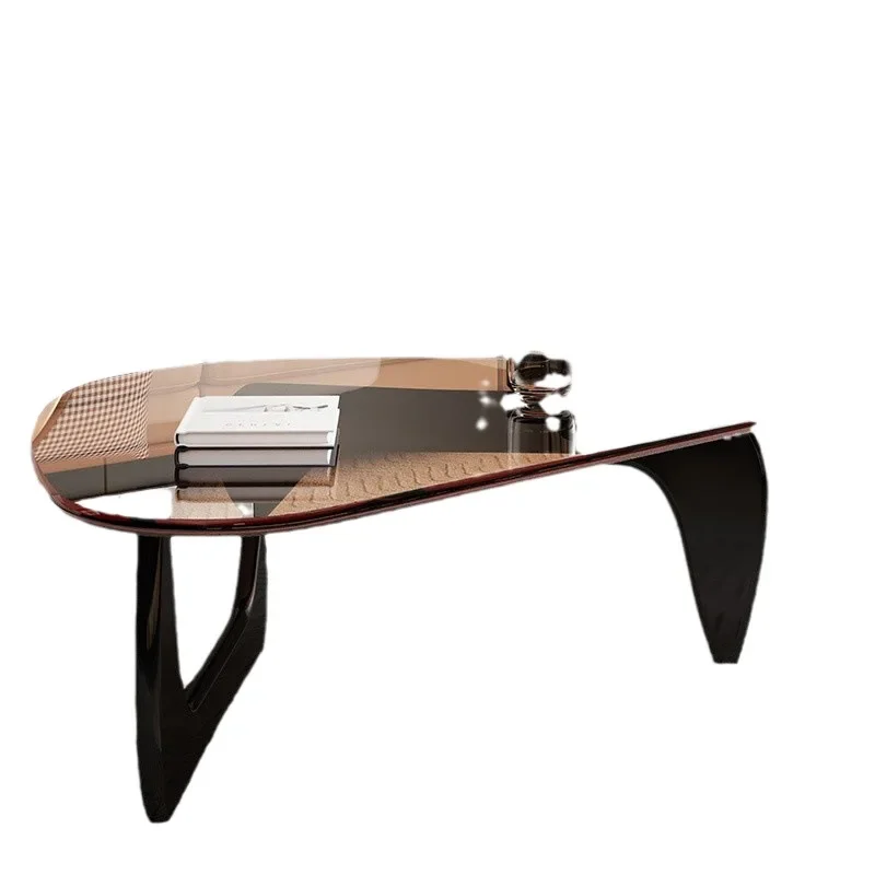 Modern Minimalist Creative Coffee Table for Small Households,Living Rooms,Tempered Glass Tea Table,Internet Famous Tea Table image 6