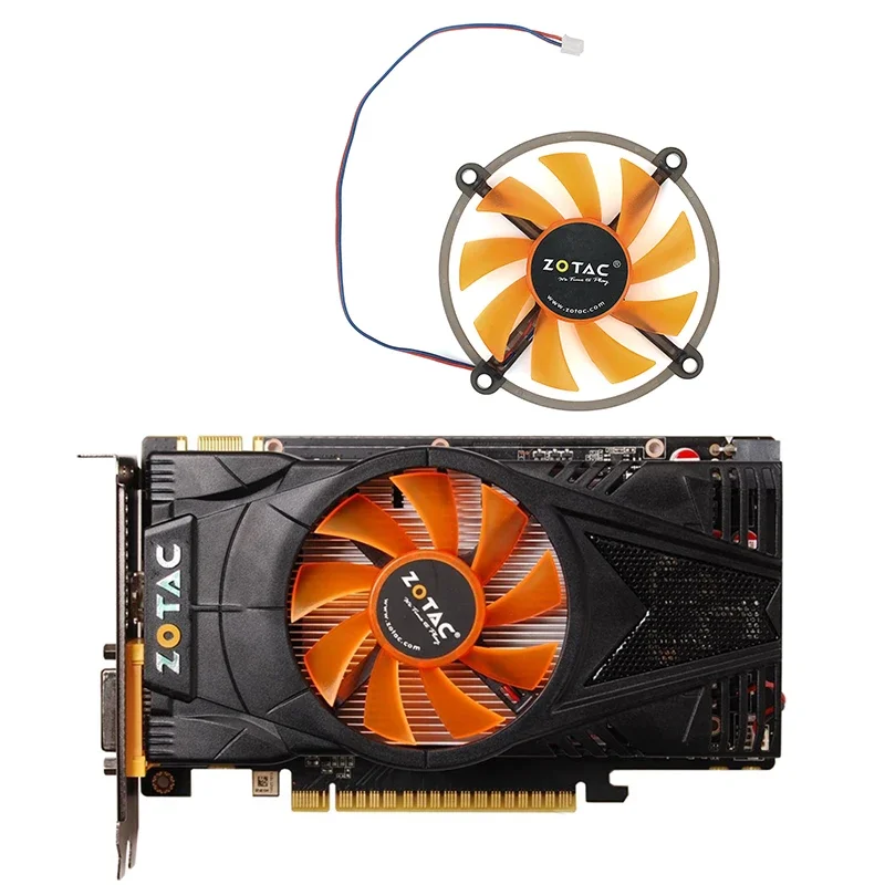 New 75MM GTX550Ti 2Pin Video Card Fan For ZOTAC Geforce GTX 550 Ti Replacement Graphics Card GPU Fan