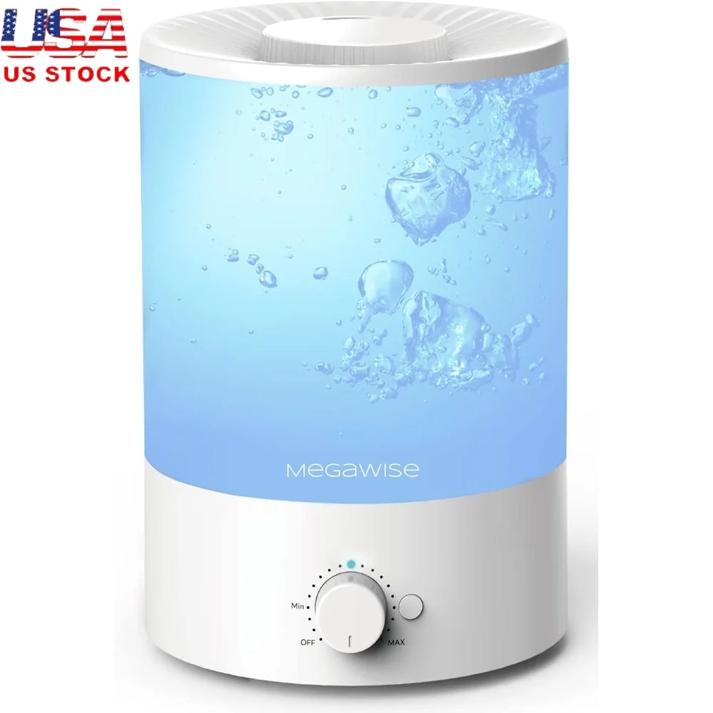 Healthy Ultrasonic Cool Mist Humidifier with 3.5L Tank Essential Oil Safe Quiet Design Auto Shut-off 7 Color Light Bedroom