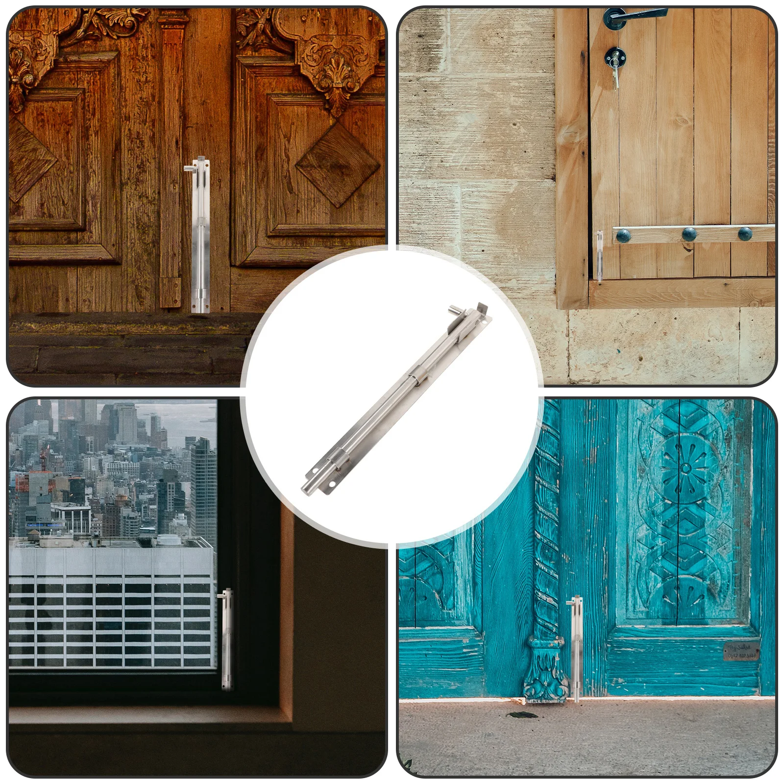 

Thickened Stainless Door Bolts 30CM 13mm Welded Gate Latch Fence Cane Bolt Locks Fence Gate Drop Rod Shed Hardware