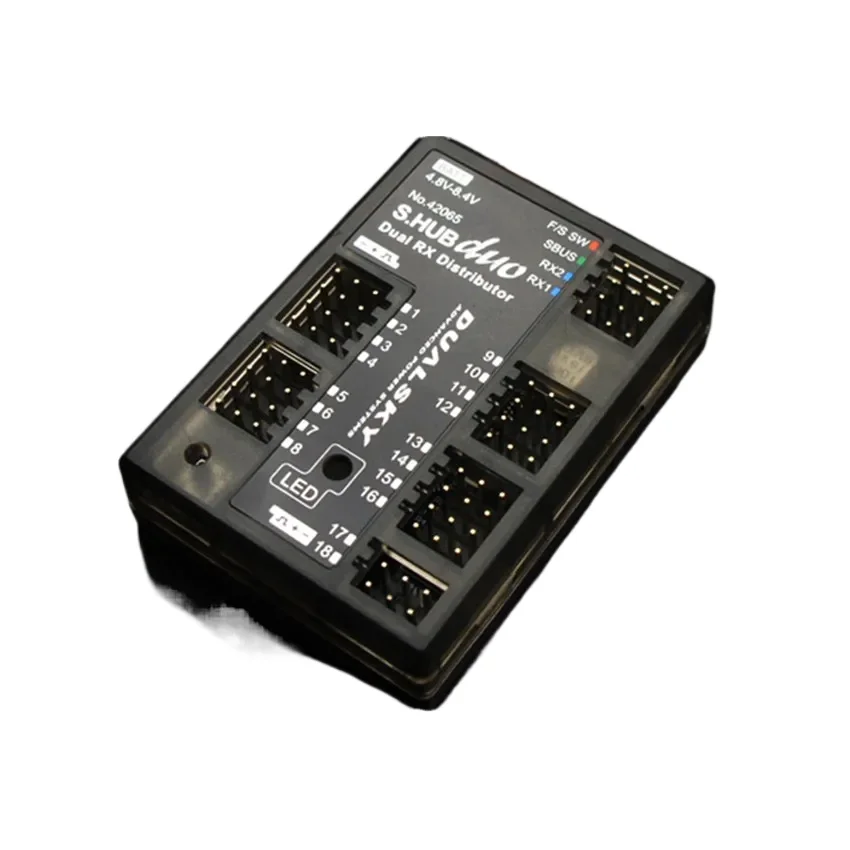 Dualsky S.Hub Duo 18-channel Power Distributor Power Manager Dual Receiver Redundant Turbojet UAV Drone Spare Parts