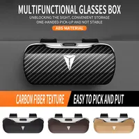 Caja de gafas de coche con interruptor de presión portátil para CHANGAN Deepal S05 L07 S07 G318 EV visera de coche soporte para gafas de sol estuche de almacenamiento