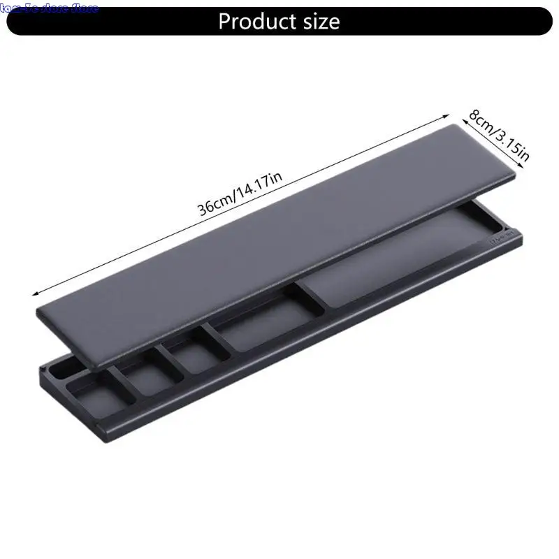 D0UA Keyboard Wrist Rest Pad Support with Desktop Partition Storage Case Ergonomic