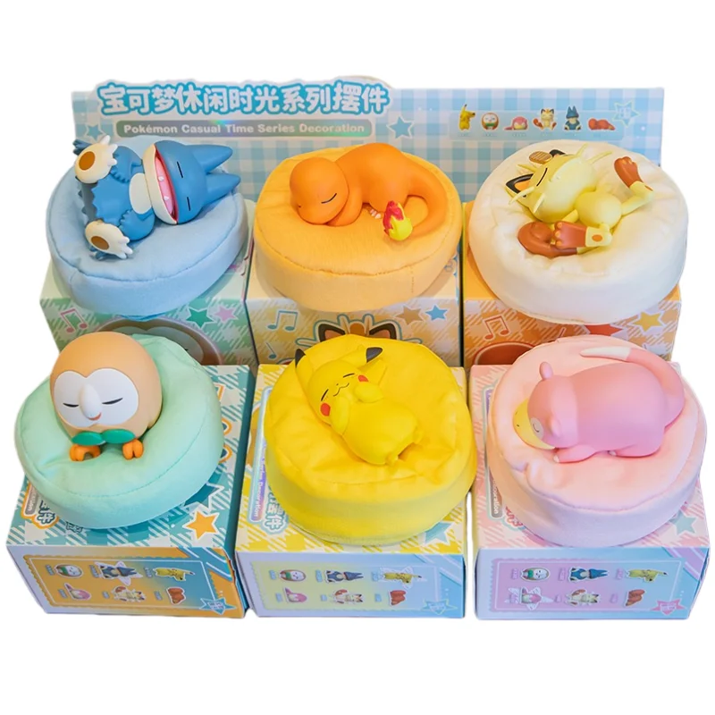 ポケモンアニメアクションフィギュアレジャータイムシリーズ睡眠姿勢装飾ピカチュウミャウスロレットモデルおもちゃ誕生日ギフト