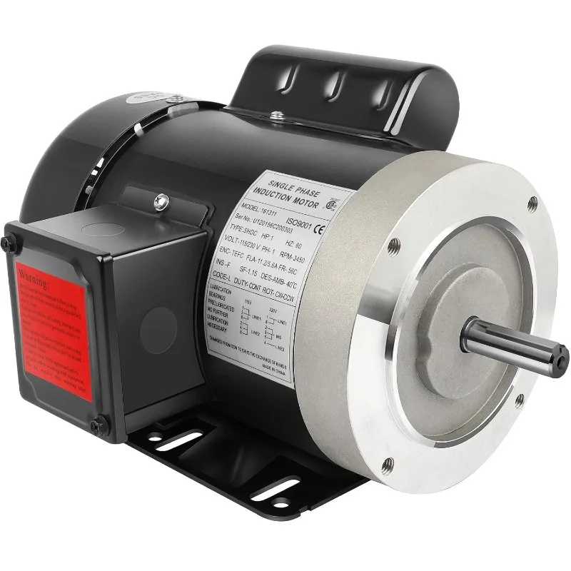 Motore elettrico da 1 HP Motore monofase per uso generale 3450 giri/min 115/230 V 11,2/5,6 A 56C Telaio TEFC CW/CCW