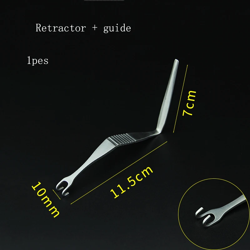 Rhinoplasty Retractor จมูกท่องเที่ยวสแตนเลสสตีล Double-Headed Self-Service Retractor ตายาวแหวนจับ Retractor