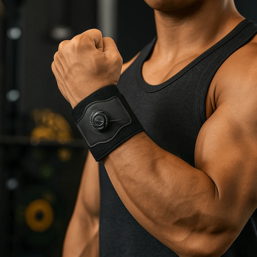 

Knob Adjustable Wrist Support Band Pressurized Thicken Tennis Wrist Brace Breathable Cushioning Golf Wrist Strap Gym Sport