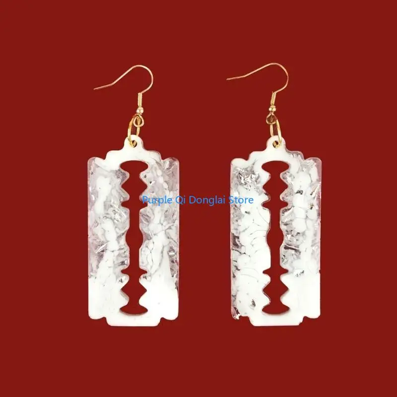 L21E Irregular Blade-shaped Mold Drop Pendant Silicone Mold for Jewelry Making