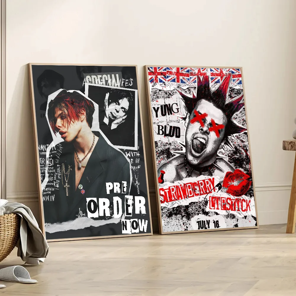 Yungblud New Custom Rock Vintage Posters Sticky Whitepaper Prints Posters Artwork Posters Wall Stickers