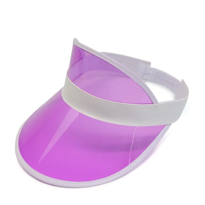 Summer Anti-UV Women Men Baseball Hat Transparent Empty Top Plastic PVC Sunshade Hat Bicycle Sun Hat Sports Accessories