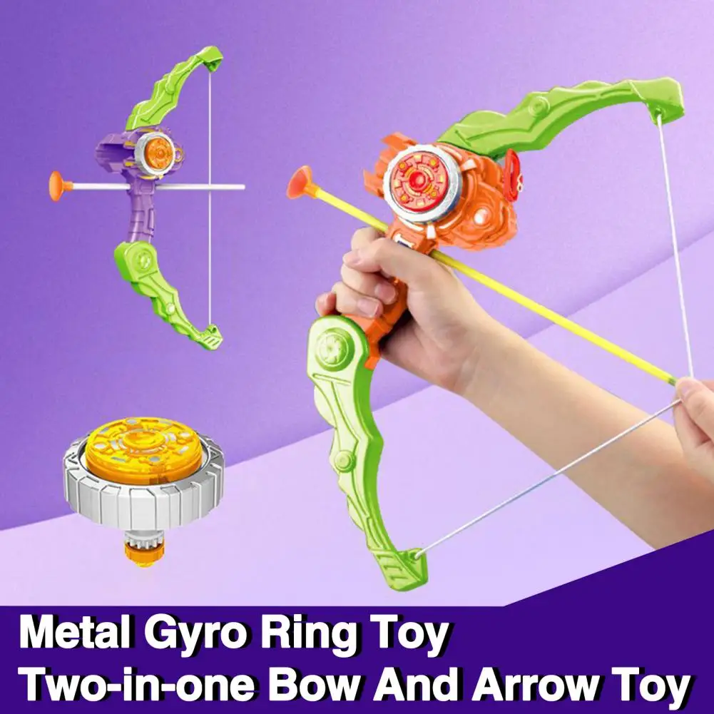 Spinning Top Fidget Toy Colorful Mini Bow Arrow Set Spinner Toy for Kids Teens Relieve Boredom Stress Relief Metal Gyro Ring Toy