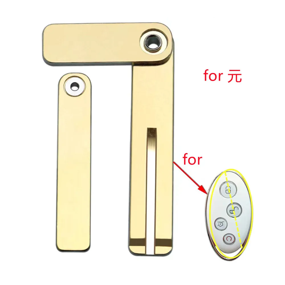 10pcs/lot Car Emergency Smart Insert Key  Blade Replacement for BYD Smart Card Remote Key