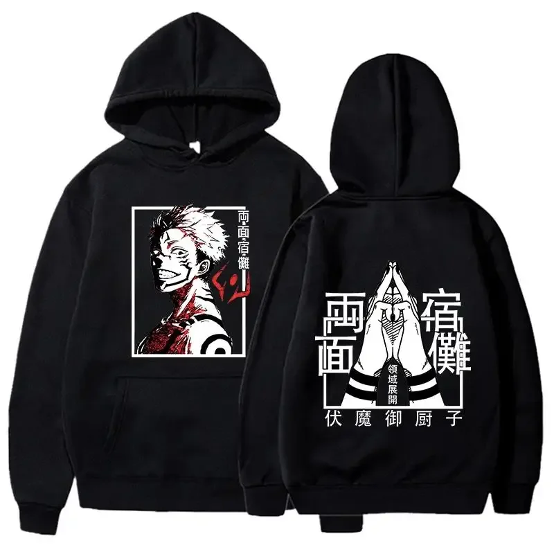 New Anime Ryomen Sukuna Printing Hoodies Women Men Fashion Harajuku Sweatshirts Unisex Long Sleeve Pullover Tops