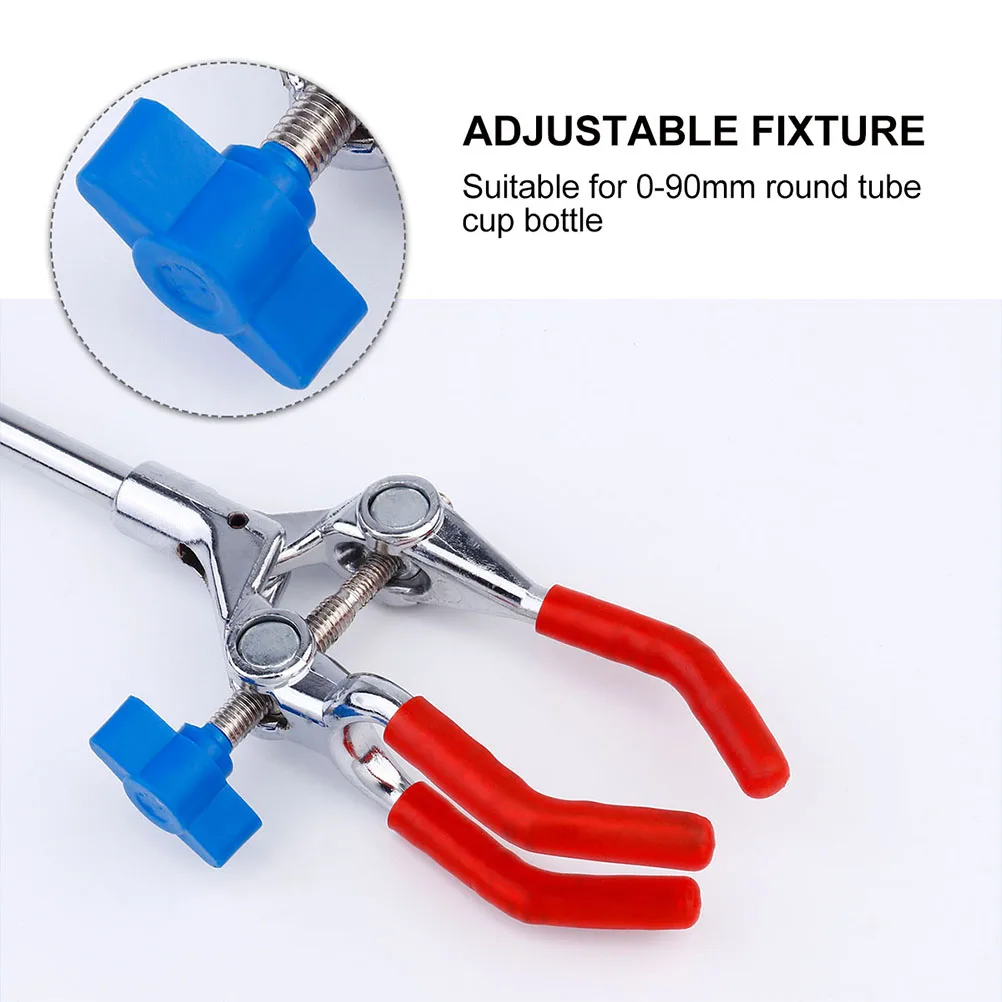 

Multipurpose Laboratory Flask Clamp Stainless Steel Clamps Supplies 3Prong Test Tube Holder Corrosion Resistance