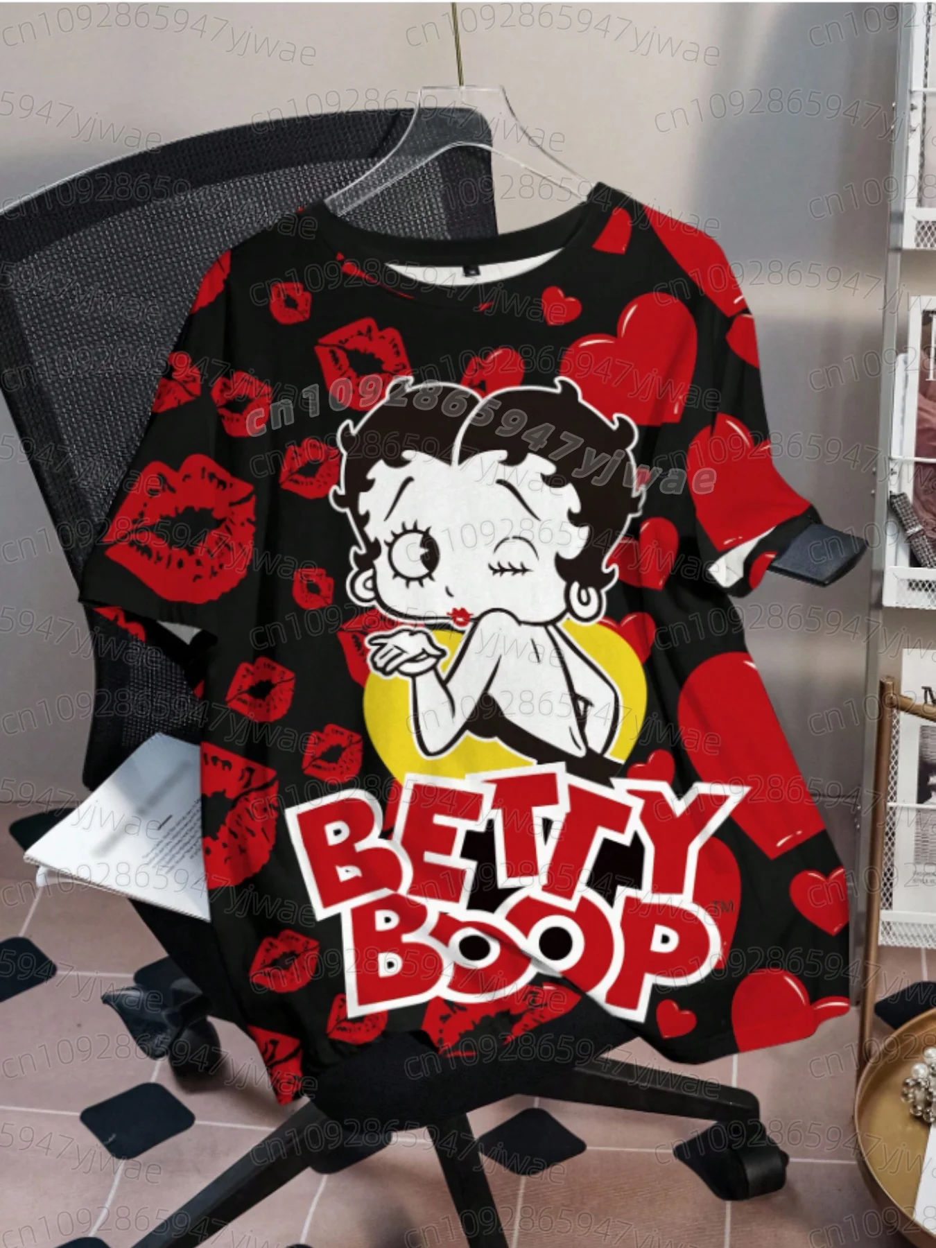 2026 KIDS Cartoon Betty Boop Print Herren Damen Kurzarm-T-Shirt Lässiger 3D-Druck Sommer MÄNNER FRAUEN Sport-Oberteile KIDS T-Shirt – Detail 17