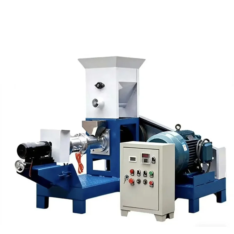 

New Fully Automatic Fish Puffing , Floating Pellet , Cat And Dog Food Pet Feed Machine