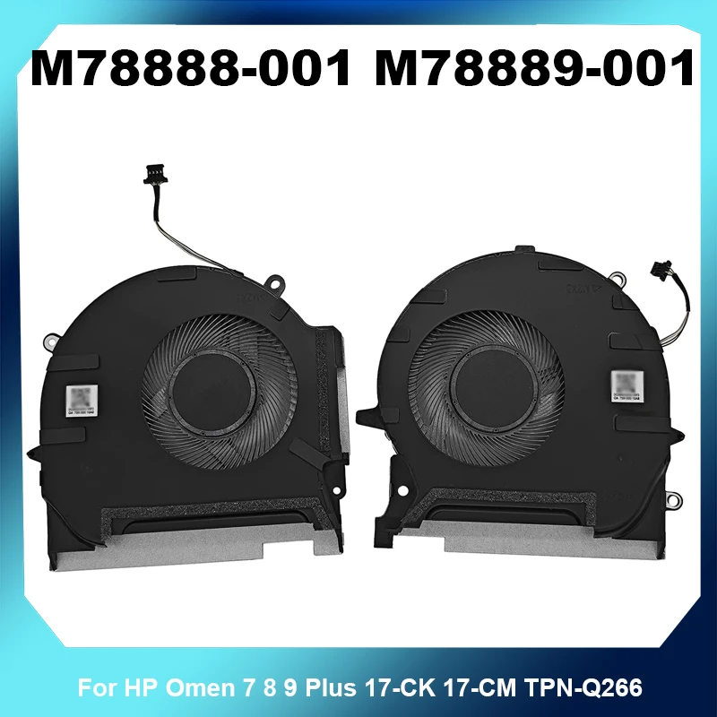 M78888-001 M78889-001 CPU GPU Cooling Fan Replacement For HP Omen 7 8 9 Plus 17-CK 17-CM TPN-Q266 Laptop