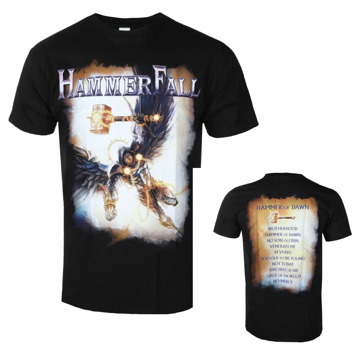 Hammerfall Graphic Cotton Band T-shirt Unisex Summer Short Sleeve Fashion Brand Tee Luxury Casual Vintage Tees