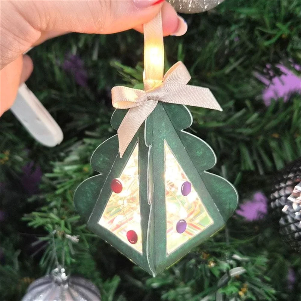 Christmas Tree Gift Box Metal Cutting Dies Cut Die Dimensional Stars Mold Craft Decoration Embossing Template DIY Handmade Knife view 4