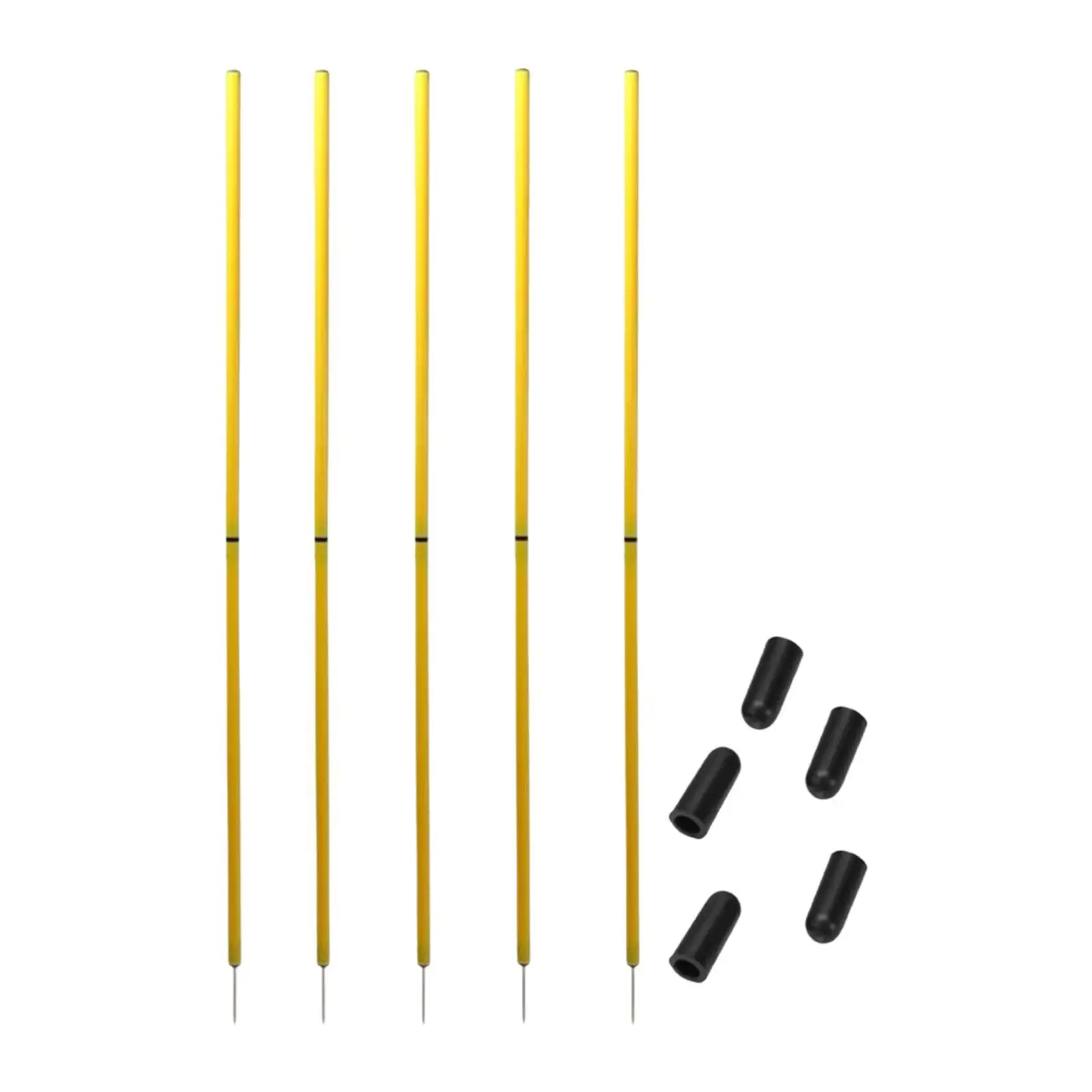 

5x Soccer Training Poles Slalom Poles Agility Marker Soccer Pole Stakes Set