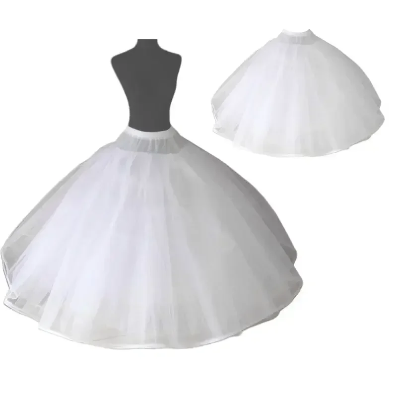 Women 8 Layers Petticoat Tulle Ball Gown Bridal Wedding Dress Petticoat with No Rings Evening Prom Crinoline Half Slip Puffy