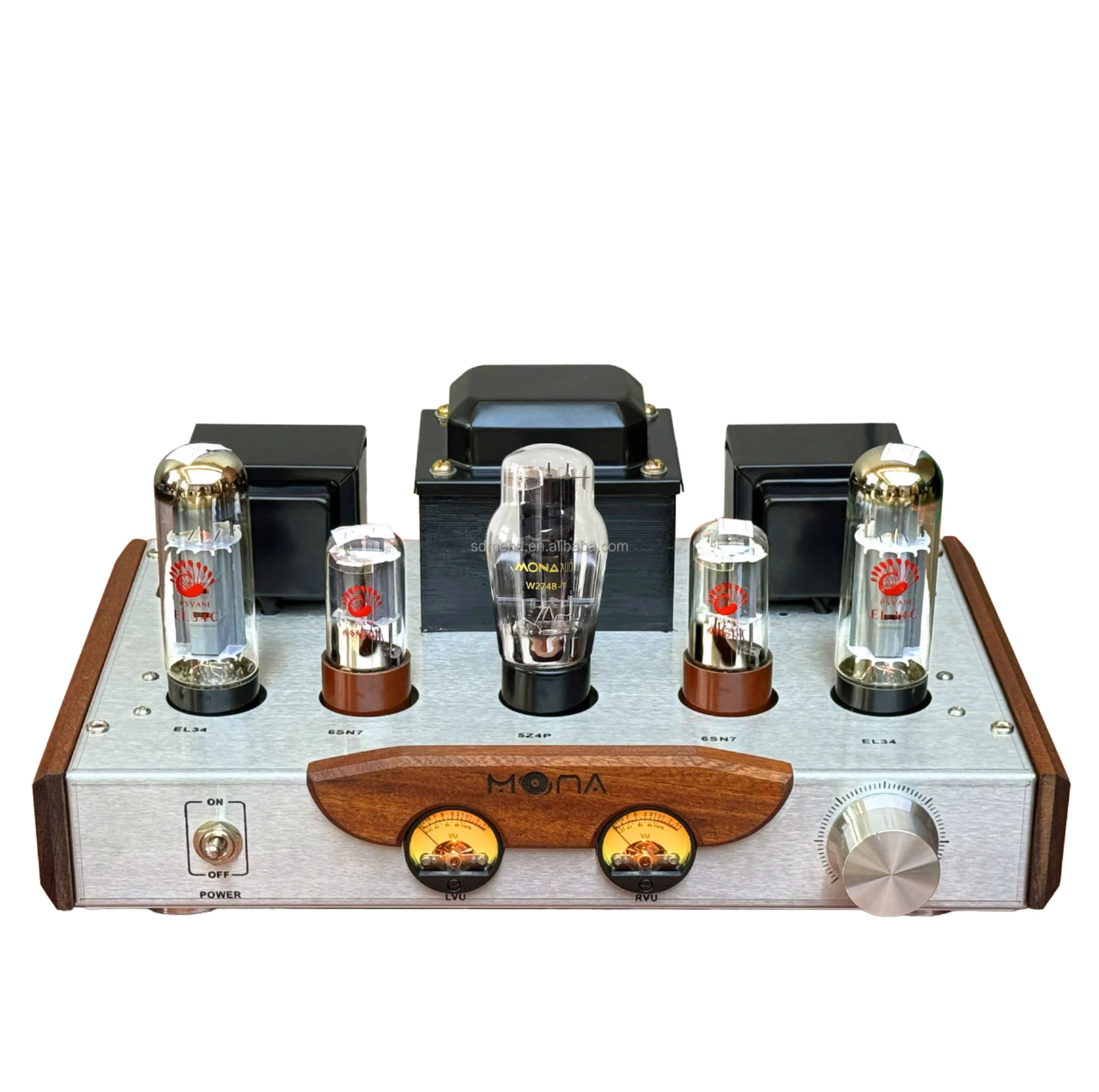 Mona Classic 220V 8W*2 Home HIFI Metal Receiver & Single-Ended Class a GP-EL34 2.0 Tube Amplifier Private Mold
