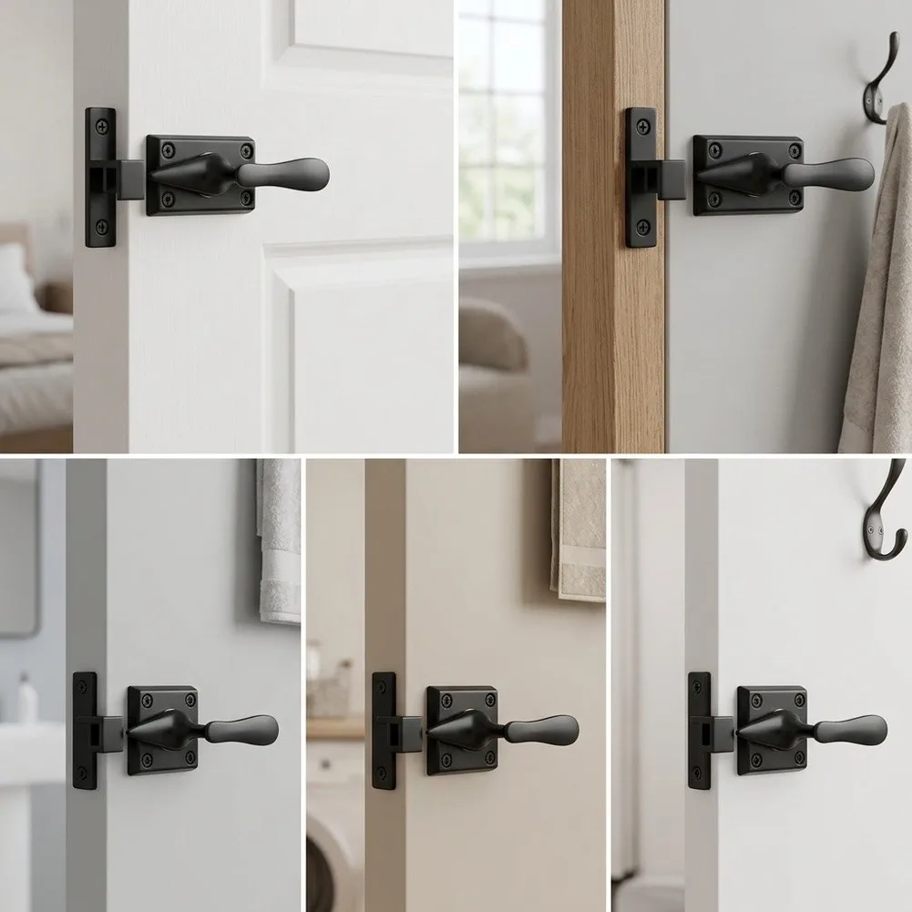 Mount Zinc Alloy Twist Latch Lock 20 Pack for Interior Doors Featuring Smooth Mechanical Operation No Key Needed
