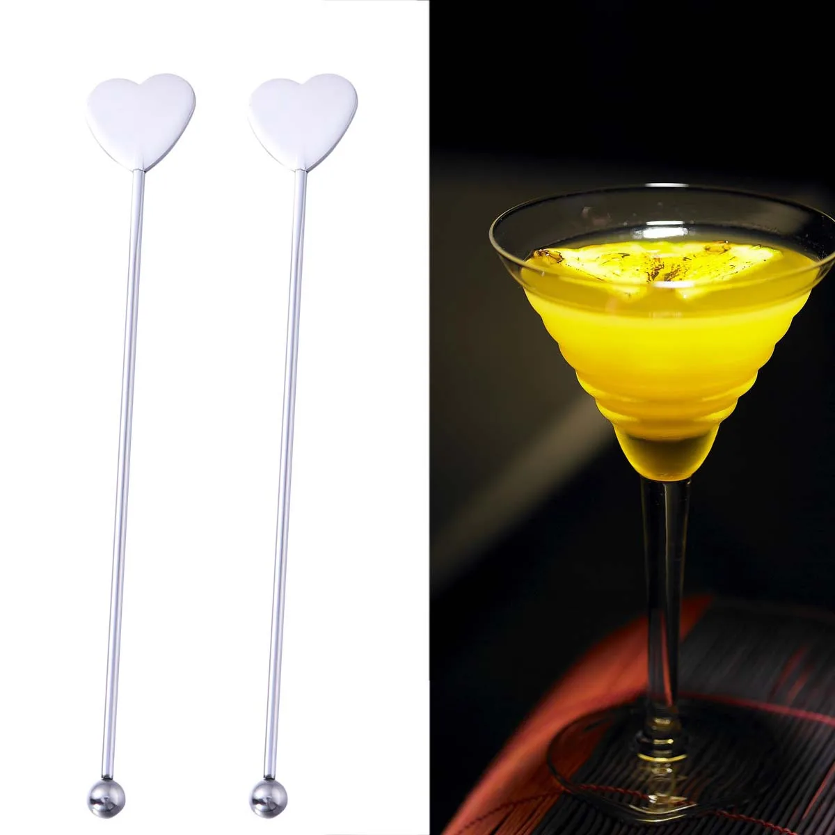 

5 шт., палочки для мартини из нержавеющей стали, фруктовые палочки для коктейлей, многофункциональные аксессуары для бара для оливок, вишни, фруктовые палочки