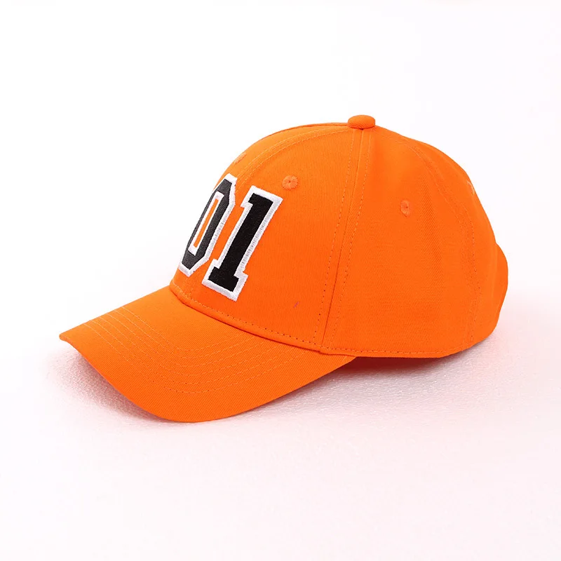 Unisex Cosplay Chapéu Bordado, Boné Ajustável, Chapéu De Beisebol, Algodão, Laranja, Bom, O', Menino, Duques, General Lee 01, Acessórios, Presente