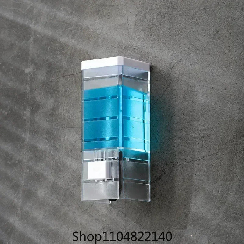 

Non-punching Manual Press Soap Dispenser Wall Hanging Traceless Paste Disinfectant Bottle Bathroom Transparent Soap Dispenser