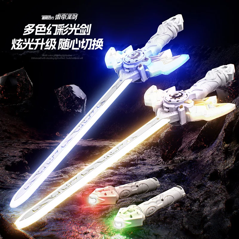 Spada Laser LED RGB Multicolore Retrattile con Effetti Sonori per Bambini, Giocattolo per Feste Cosplay e Regalo