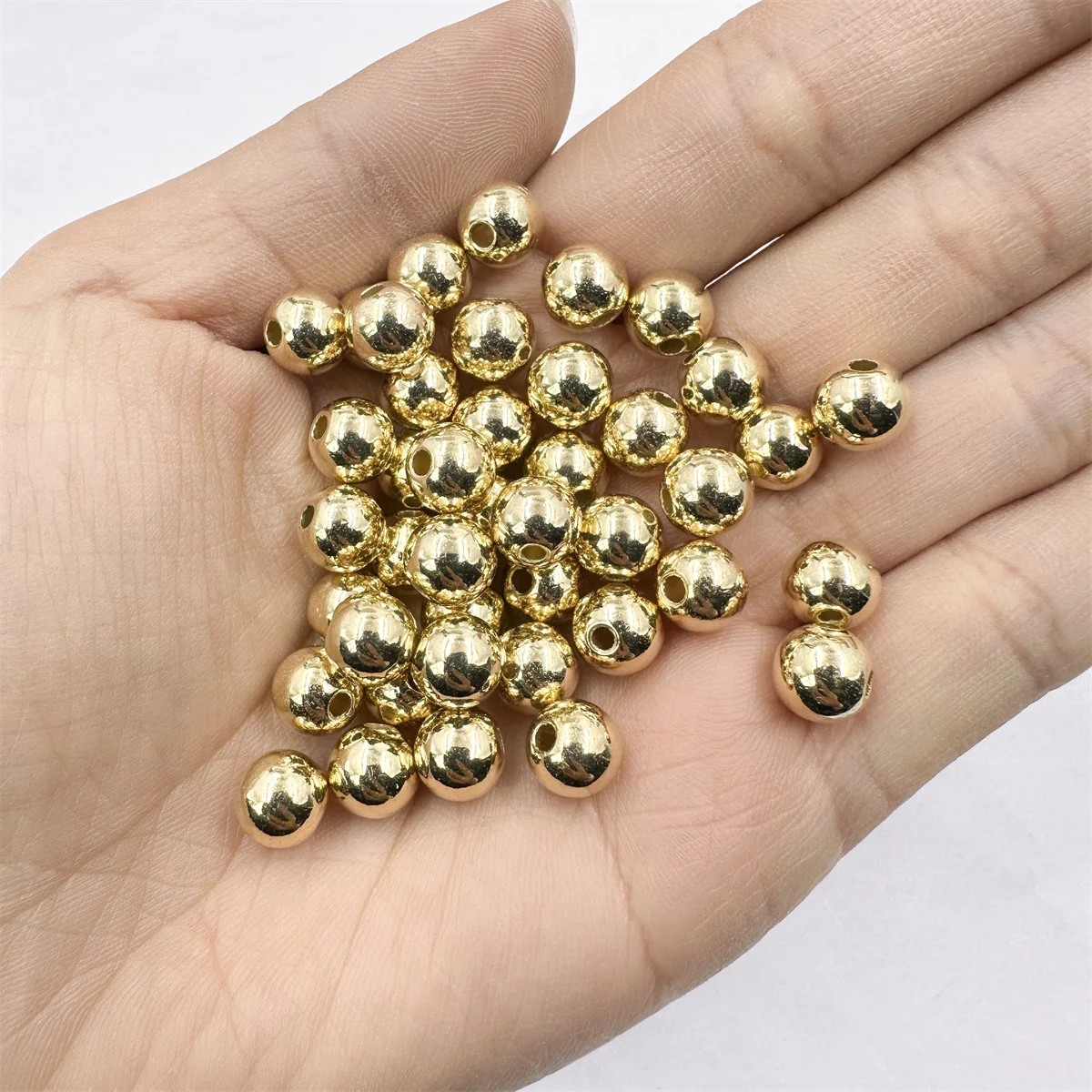 4/6/8/10mm 40-300pcs Acrylic Loose Beads DIY Jewelry Making Handmade Accessories