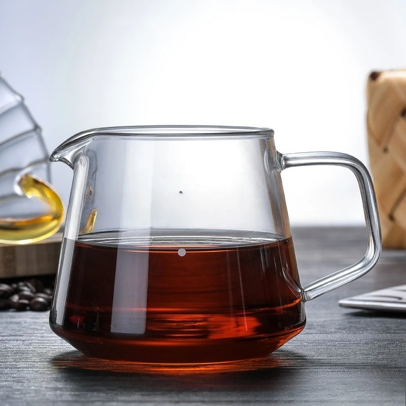 

High temperature resistant glass coffee pot High borosilicate glass material sharing pot set