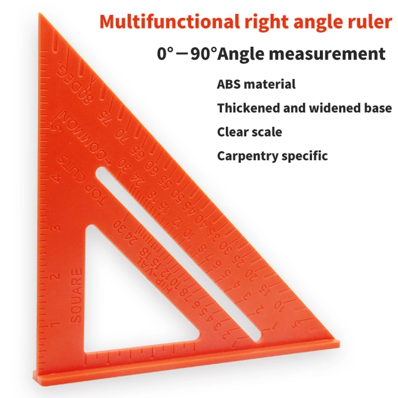 Plastic triangle board multifunctional right angle ruler wooden electrician triangle ruler